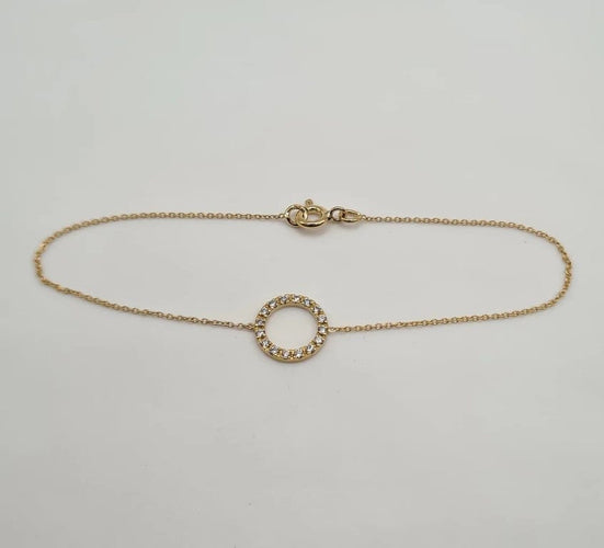 Bracelet Bracelet or jaune serti de diamants naturels 58 Facettes
