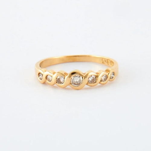 Bague 55 Bague en or jaune & diamants 58 Facettes