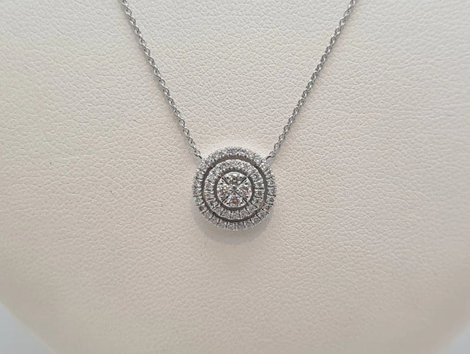 Collier Collier en Or blanc, diamants 58 Facettes