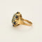 Bague 55 Bague cocktail en or rose et aigüe-marine, saphirs bleus 58 Facettes MB3