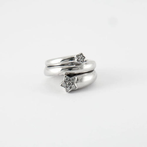 Bague 53 Bague or blanc 18 cts sertie diamants naturels 58 Facettes