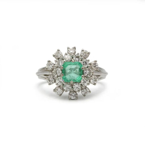 Bague 55.5 Bague - Or, Diamants & Emeraude 58 Facettes 250308R