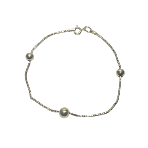 Bracelet Bracelet perlé en or jaune 14K (585/1000) 58 Facettes 250325
