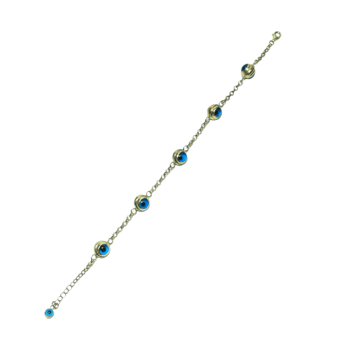 Bracelet Bracelet œil de protection en or jaune 14 carats 6,30 g 58 Facettes 250388
