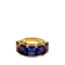 Bague 52 Bague en or jaune 18 carats avec iolites 58 Facettes 5583