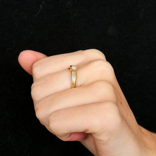 Bague 53 Bague Solitaire 7 diamants 58 Facettes FM105