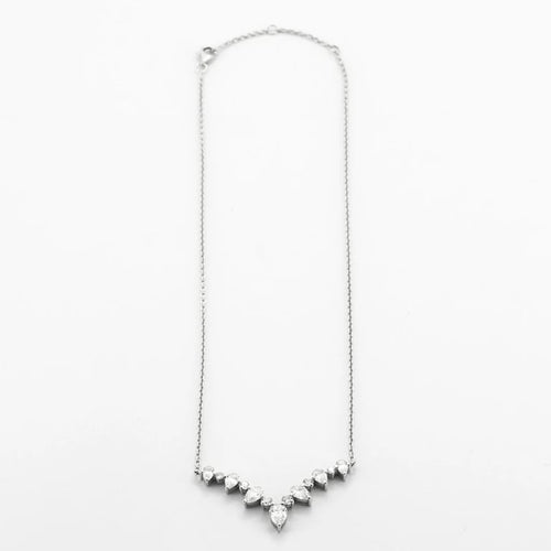 Collier Collier Or blanc Diamants 58 Facettes