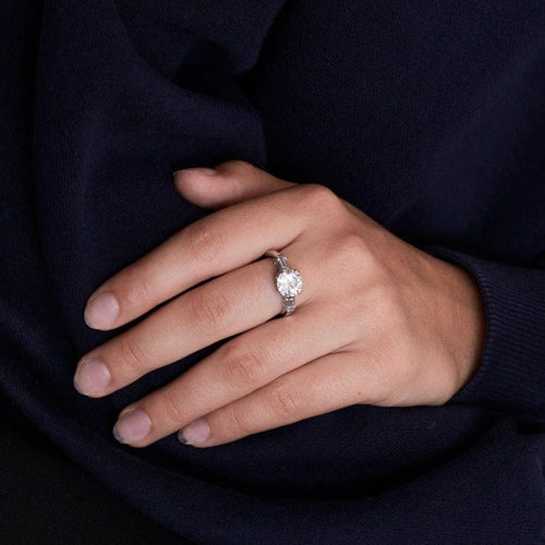 Bague 54 Bague Solitaire diamant 2.19ct 58 Facettes