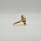 Bague 56 Bague art déco or jaune 18 carats sertie d’un saphir ovale et diamants 58 Facettes