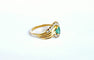 Bague 54 Bague bandeau émeraude et diamants en or jaune 18k 58 Facettes