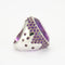 Bague 56 Bague en Or gris, améthyste 58 Facettes