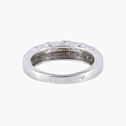 Bague 53 Bague Lunes et Étoiles en or gris et diamants 58 Facettes