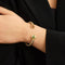 Bracelet Bracelet torque en or jaune 18k et rubis, émeraudes 58 Facettes ALGU15