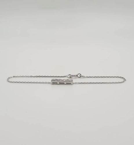 Bracelet Bracelet or blanc 18 carats serti de diamants 58 Facettes