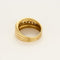 Bague 59 Bague jonc godronnée en or jaune et diamants 58 Facettes PAL3880