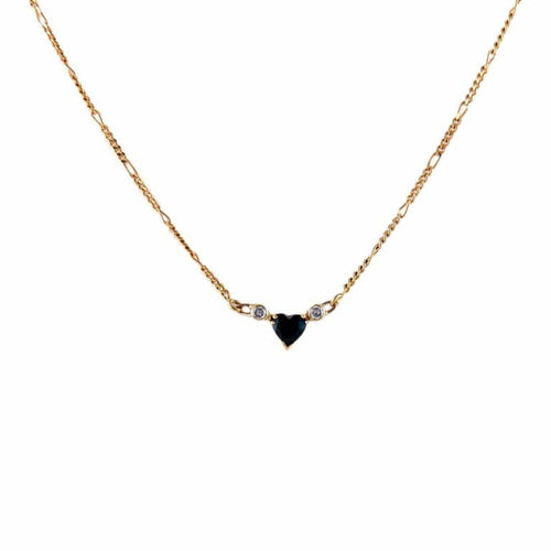 Collier Collier Coeur Saphir 58 Facettes