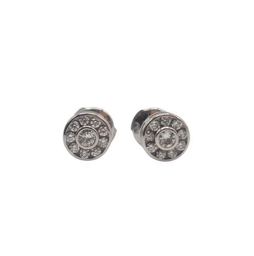 Boucles d'oreilles Boucles d'oreilles or blanc diamants 58 Facettes