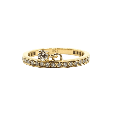 Bague 51 Alliance or jaune diamants naturels 58 Facettes