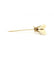 Broche 66 mm x 17 mm / Jaune / Or 750 Epingle à cravate - trophée de chasse 58 Facettes 150058R