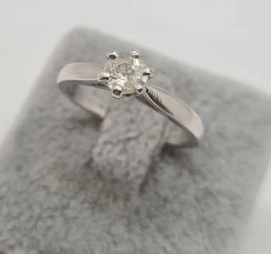 Bague 52 Bague solitaire en Or Blanc, diamants 58 Facettes