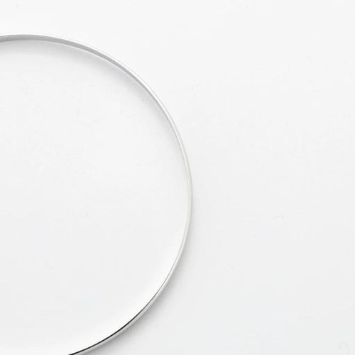 Bracelet Bracelet Demi-jonc plat or blanc 58 Facettes