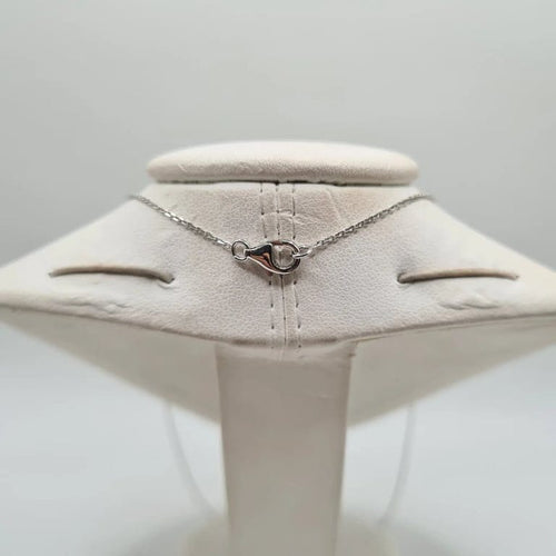 Collier Chaine fine or blanc 18 carats 58 Facettes