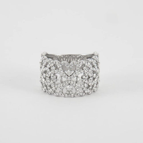 Bague 53 Bague en Or Blanc & diamants 58 Facettes