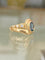 Bague 53 Bague Tourbillon cocktail en or jaune 18 carats saphir et diamants 58 Facettes