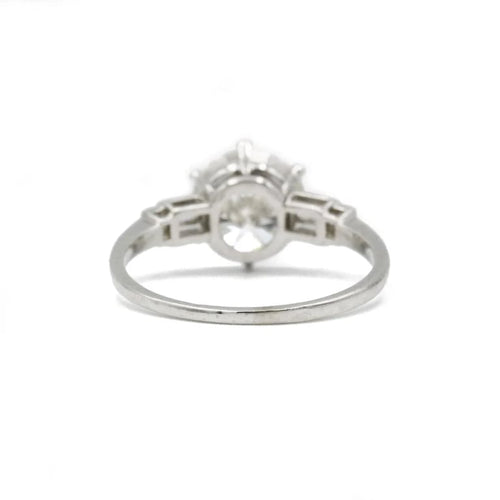 Bague 57 Solitaire accompagné - Diamant 2,28 carats 58 Facettes 220305R