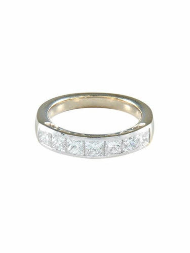 Bague 56 Alliance - Bague demi-tour en or blanc et diamants 58 Facettes 404 50039