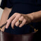 Bague 57 Bague bandeau en or jaune et saphir 58 Facettes PER0517
