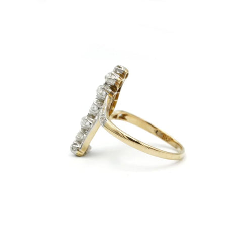 Bague 64 Bague en Or jaune, Platine & Diamants 58 Facettes 230098R