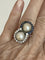 Bague 52 Bague Toi & Moi Or Gris Platine Perles Saphirs Diamants 58 Facettes 5422