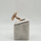 Bague 57 Bague or rose sertie d'une pierre rose 58 Facettes