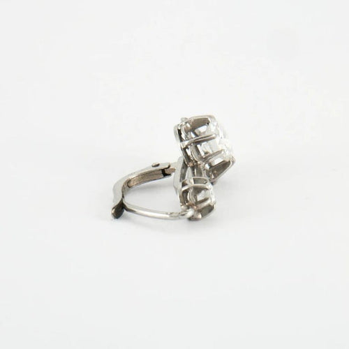 Boucles d'oreilles Dormeuses en platine & diamants 58 Facettes