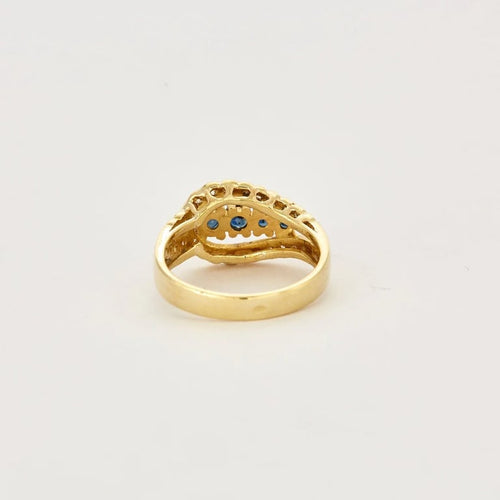 Bague 54 Bague Or jaune Saphir Diamants 58 Facettes