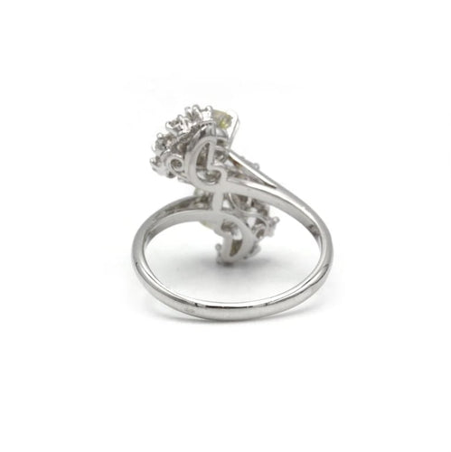 Bague 53 Bague Toi et Moi - Or, platine et diamants 58 Facettes 250031SP