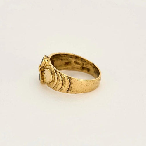 Bague 58 Bague bandeau sertie en or jaune 18k et saphirs, diamants 58 Facettes BG9