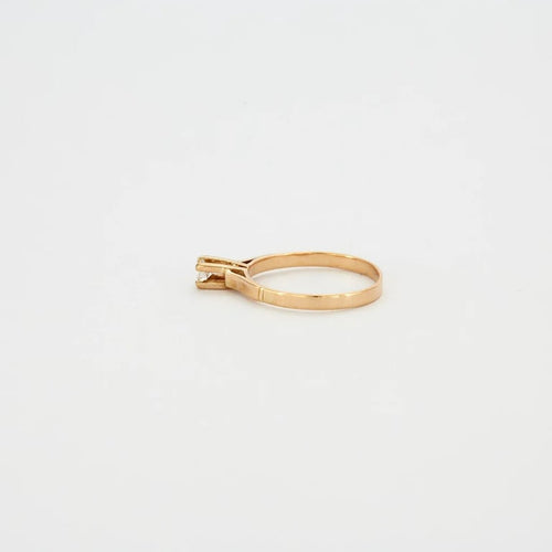 Bague 55 Bague solitaire en or jaune 18 carats sertie d’un diamant 58 Facettes