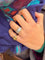 Bague 50 Bague bandeau double jonc torsadé en or blanc et or rose, diamants 58 Facettes bM