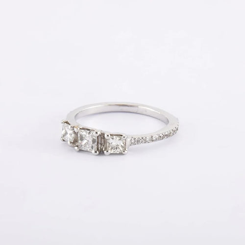 Bague 53 Bague Trilogie Diamants 58 Facettes 220012R
