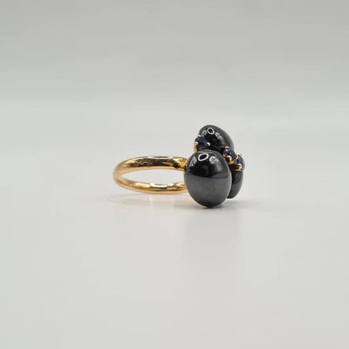 Bague 52 Pomellato - Bague modèle CAPRI or jaune 18 carats sertie de saphirs 58 Facettes