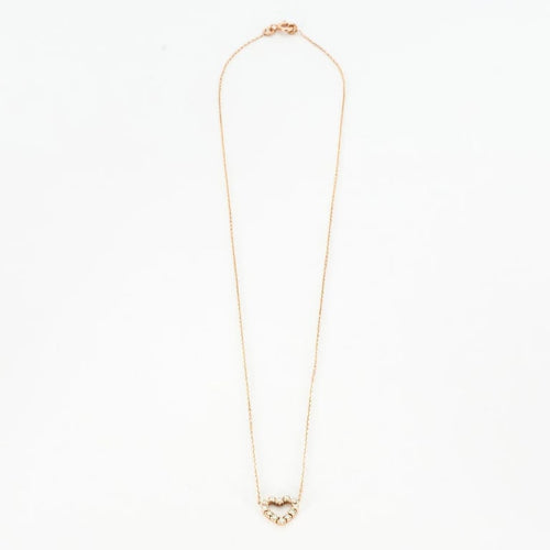 Collier Collier cœur or rose et diamants 58 Facettes