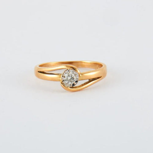 Bague 55 Bague Or jaune Diamants 58 Facettes