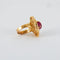 Bague 45 Bague - Rubis cabochon en or jaune 18k et diamants 58 Facettes ALGU21