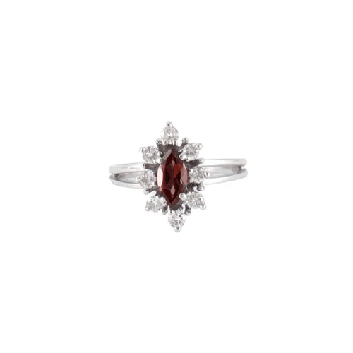 Bague 50 Bague Grenat Diamants 58 Facettes