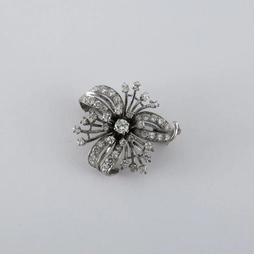 Broche Broche en or blanc & diamants 58 Facettes