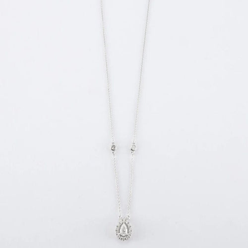 Collier Collier Or blanc Diamants 58 Facettes