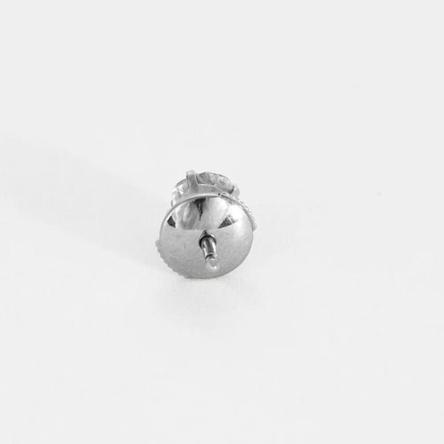 Boucles d'oreilles Paire de Boutons d'oreilles en or blanc et diamants 58 Facettes 58FC134