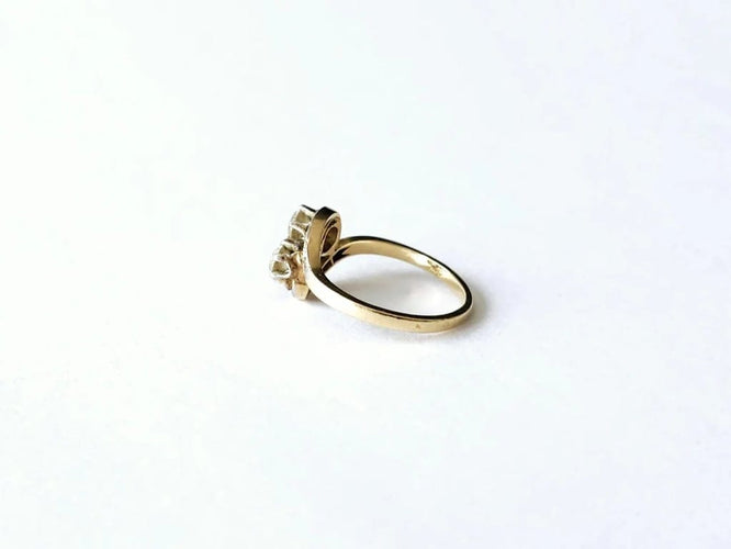 Bague 51 Bague Toi et Moi or jaune Diamants 58 Facettes